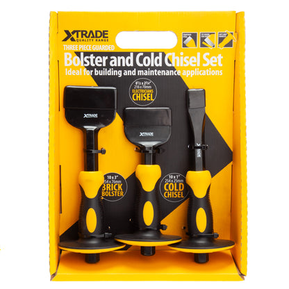 XTrade 3 Piece Guarded Bolster & Cold Chisel Set