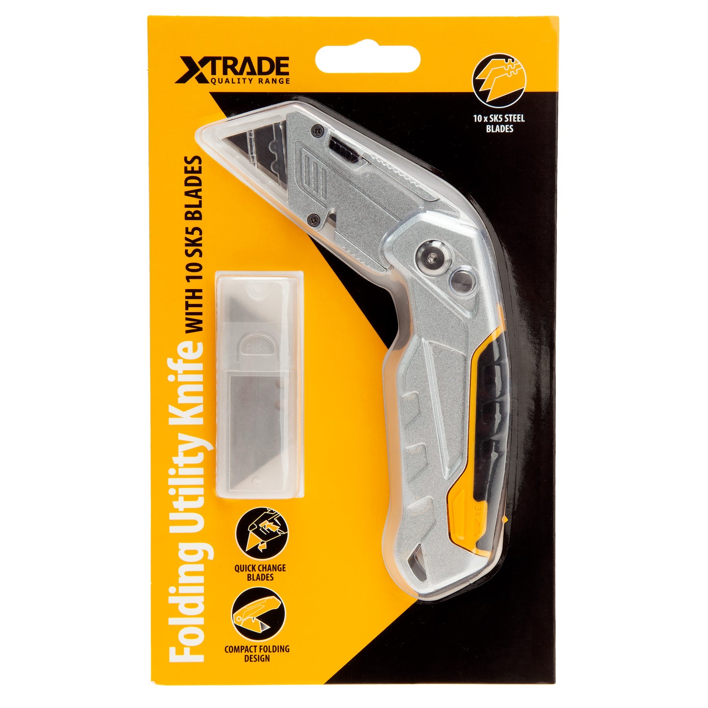 XTrade Folding Utility Knife with 10 Blades